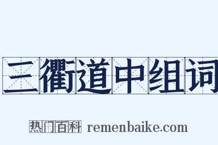 三衢道中组词是什么意思的图片
